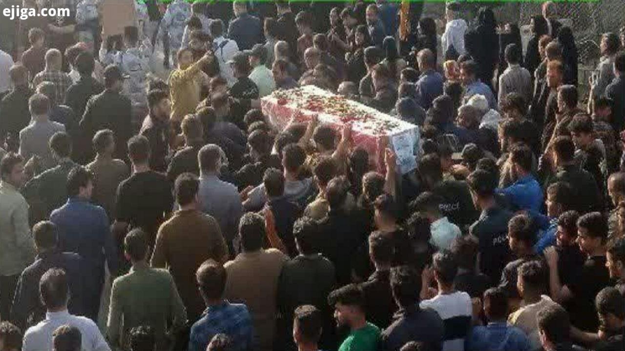 گوشه‌هایی از مراسم وداع با شهید امنیت اصغر خلیلی مهر در صیدان