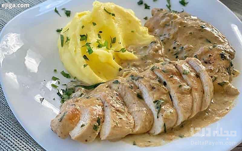 طرز تهیه مرغ خامه ای