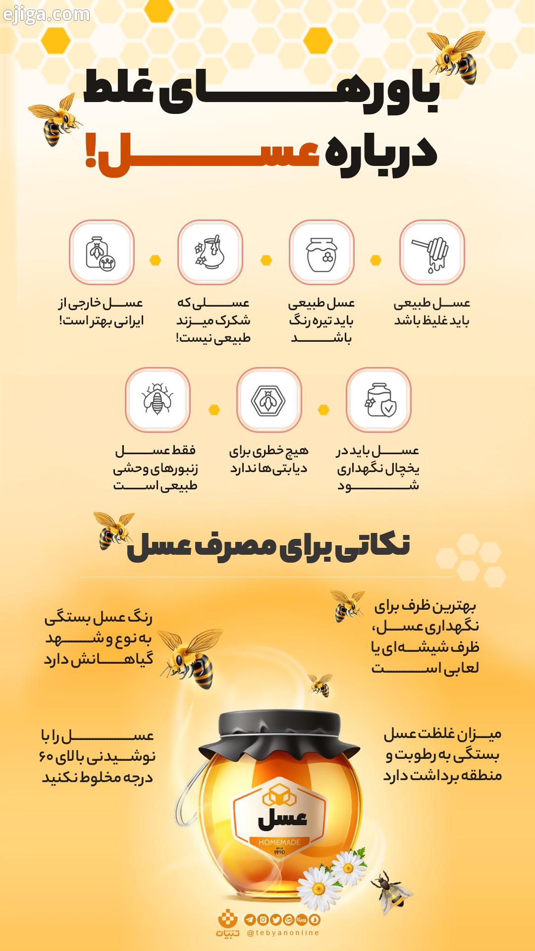 باورهای غلط درباره عسل - اینفوگرافی
