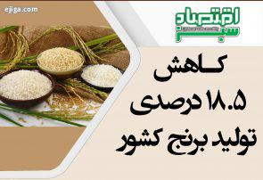 کاهش ۱۸.۵ درصدی تولید برنج کشور