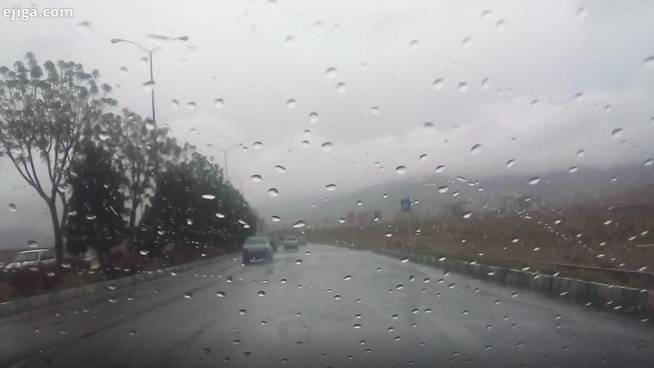 بارش باران بهاری در فولادشهر اصفهان + فیلم
