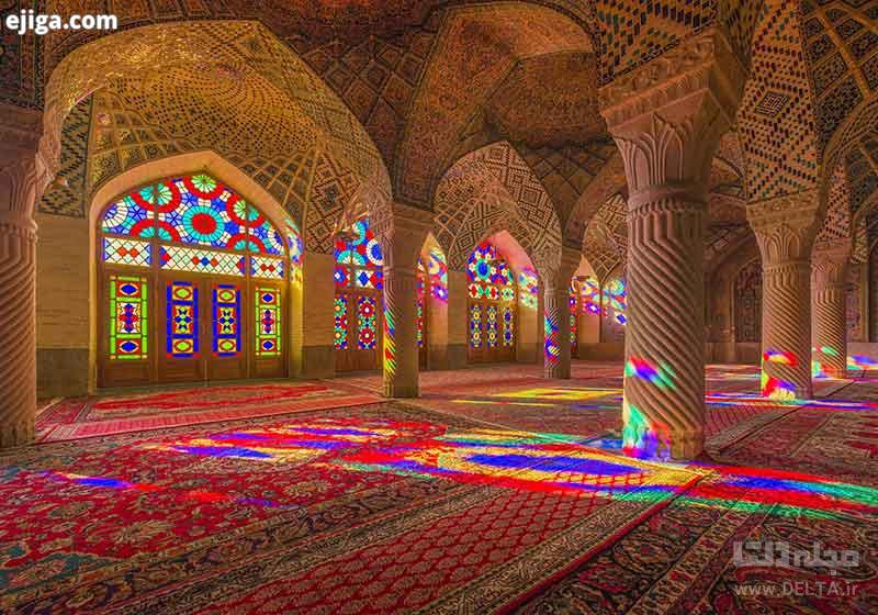 شبستان اصلی مسجد هزار رنگ نصیرالملک