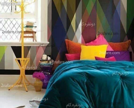 کاغذ دیواری و ترکیب رنگ در اتاق خواب