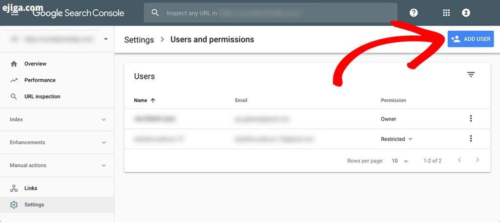 افزودن یک User (کاربر) در گوگل وبمستر