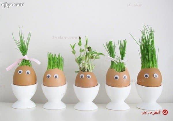 تزیین سبزه در تخم مرغ