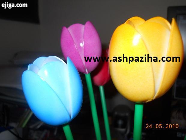 Making - tulip - to - a disposable spoon (7)