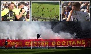 توقف مسابقه در لیگ یک فرانسه با گاز اشک‌آور (عکس)