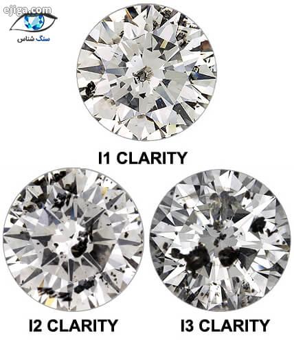 درجه پاکی I1 و I2 و I3 در الماس