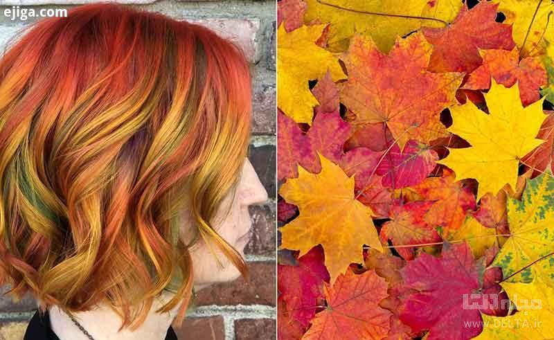 رنگ موهای پاییزی