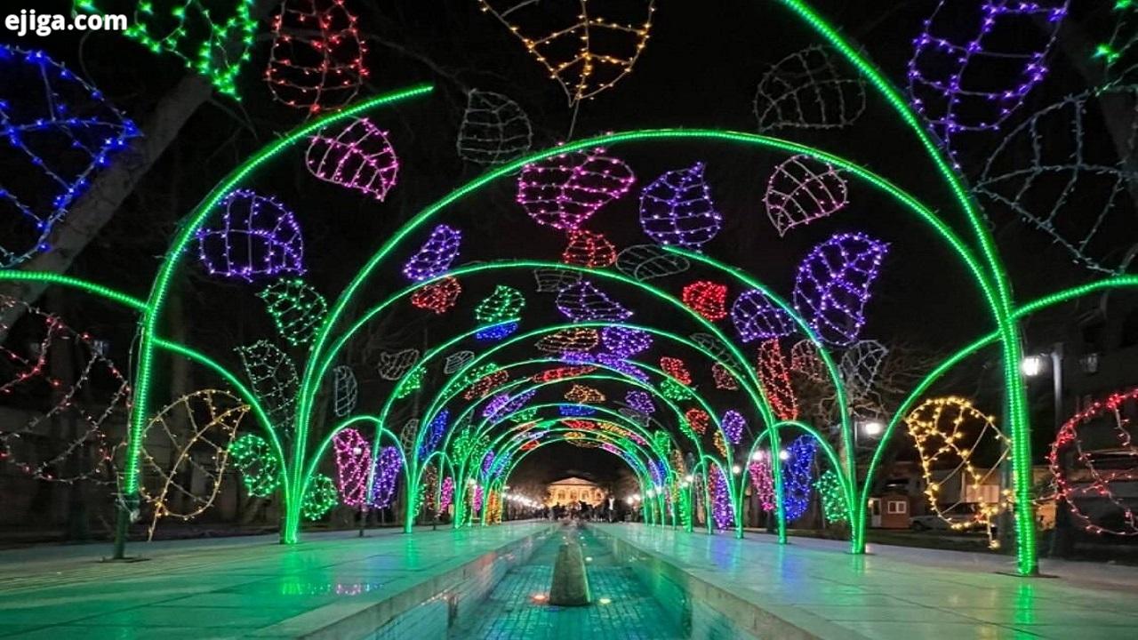 تونل نوری در پیاده راه باغ فردوس پایتخت اجرا شد