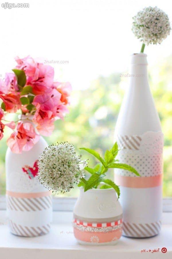 ساخت گلدان زیبا با بطری