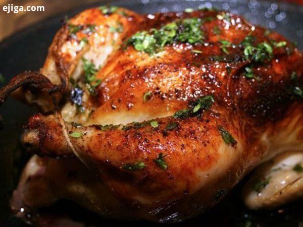 طرز تهیه پخت مرغ در فر به صورتی که مرغ سفت نشود